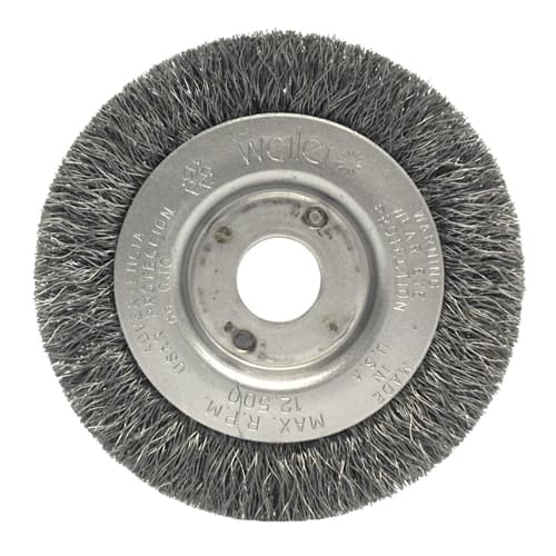 Weiler 00204 3" Narrow Crimped Wire Wheel, .006, 1/2"-3/8" A.H., Packs of 2