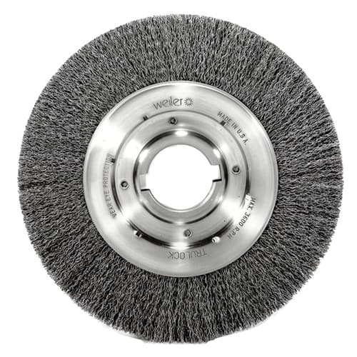 Weiler 06530 10" Medium Crimped Wire Wheel, .0118 SS, 2" A.H.