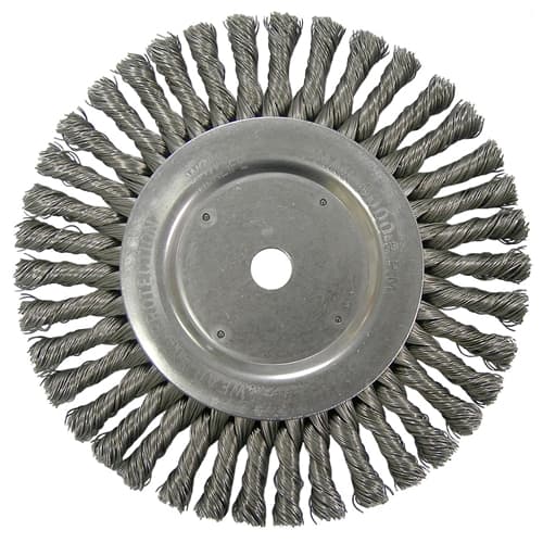 Weiler 08615 8" Cable Twist Wire Wheel, .023, 5/8" A.H.