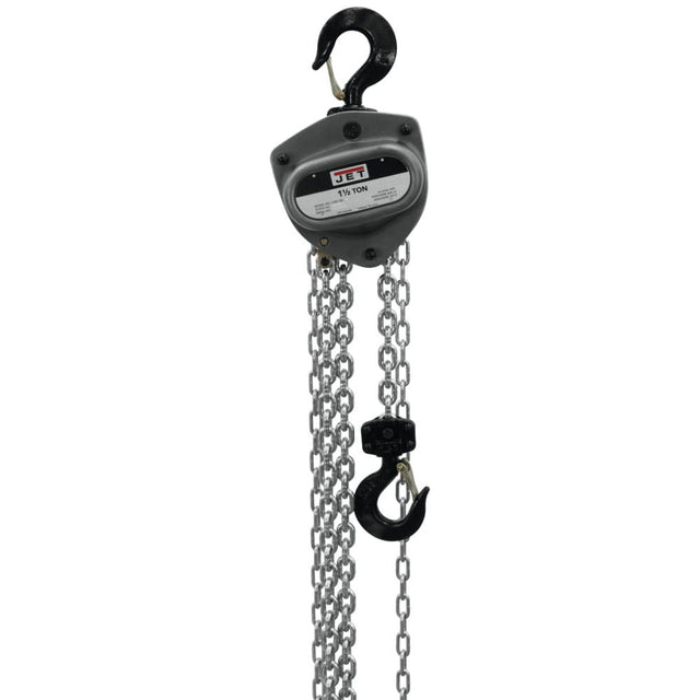 Jet JT9-101100 L-100-150WO-10 1.5-Ton Hand Chain Hoist 10' Lift, Overload Protection