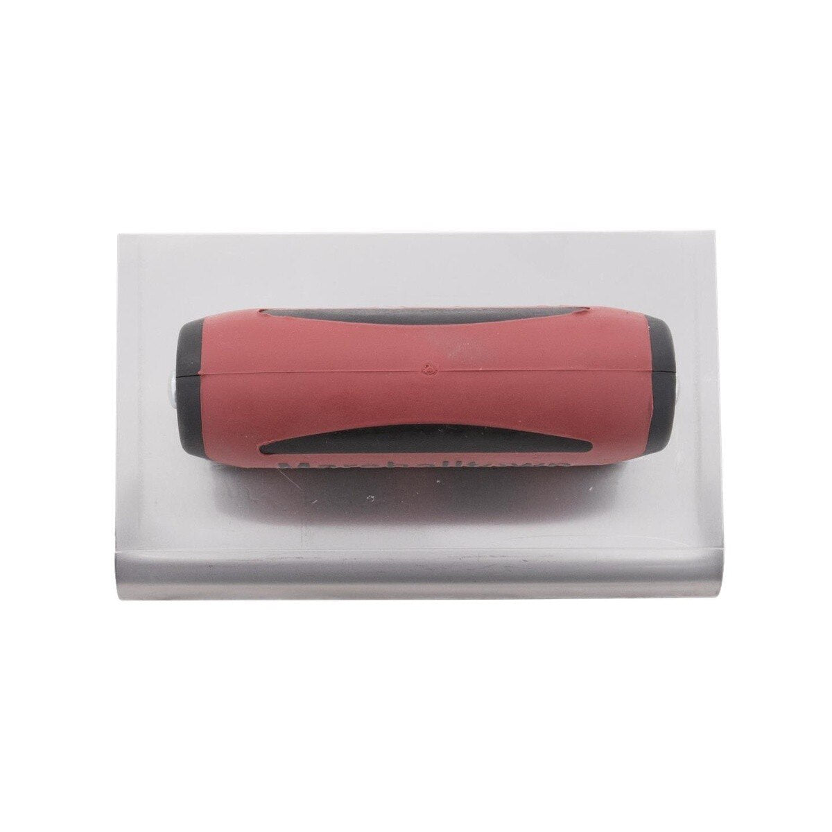 MarshallTown 156SSD 6" x 4" Stainless Steel Curved End Hand Edger 3/8" Radius 1/2" Lip with DuraSoft Handle - 3