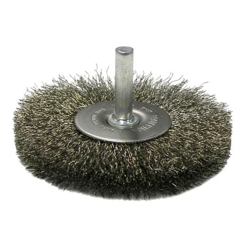 Weiler 17977 2-1/2" Radial Wire Wheel, .014 SS, 1/4" Stem