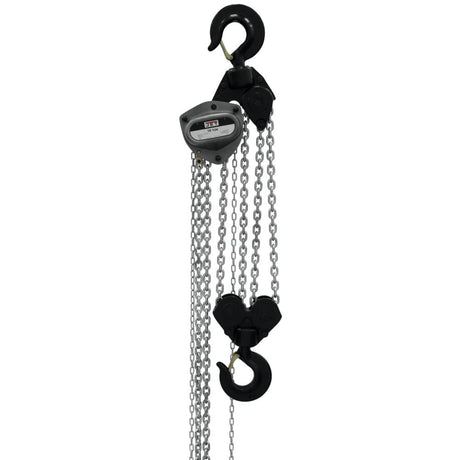 Jet JT9-209115 L-100-1000WO-15 10-Ton Hand Chain Hoist 15' Lift, Overload Protection