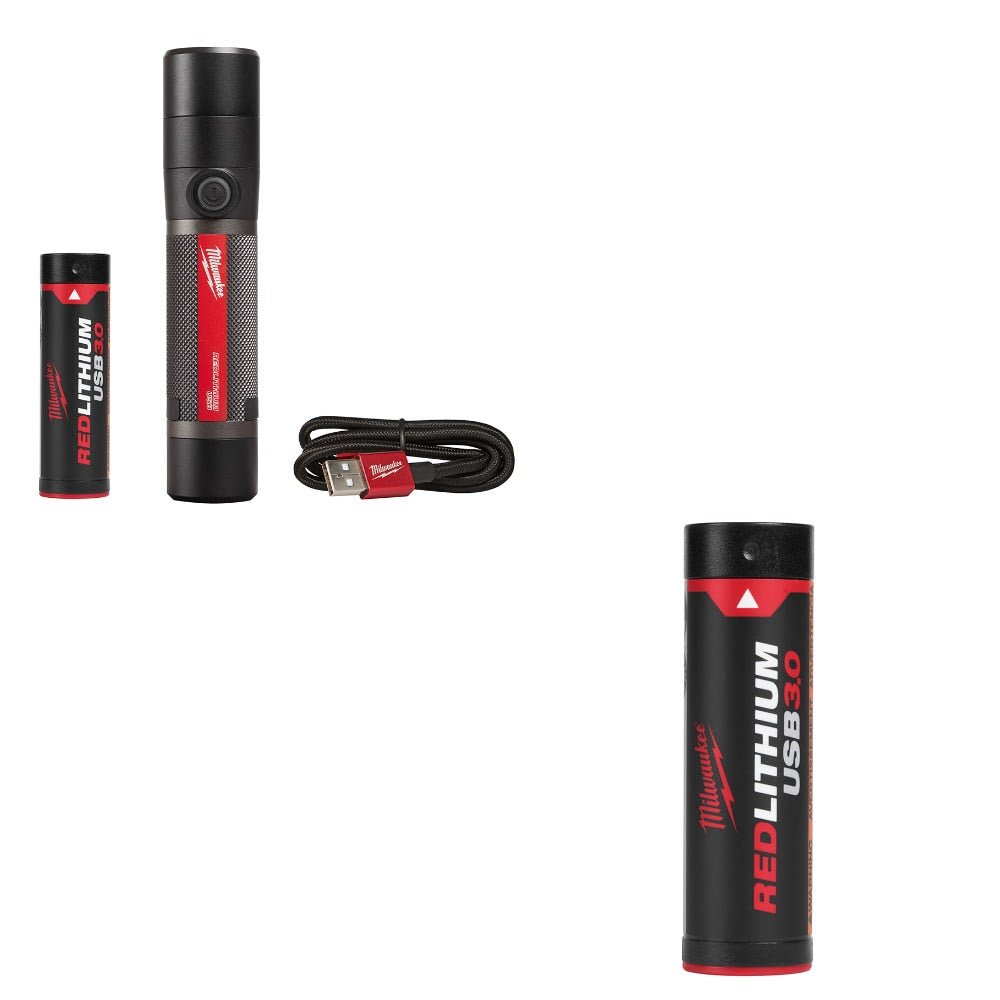 Milwaukee 2160-21 RECHARGEABLE 800L FLASHLIGHT W/ FREE 48-11-2131 3.0AH Battery