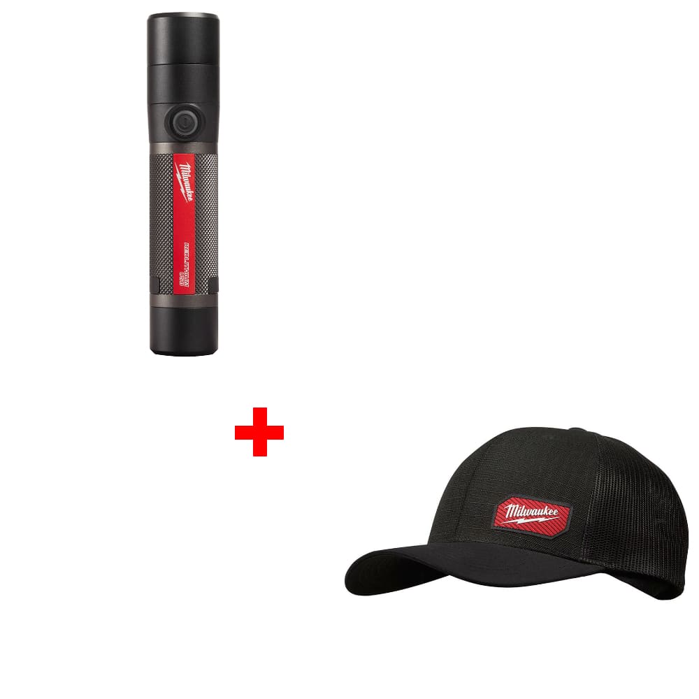 Milwaukee 2160-21 RECHARGEABLE FLASHLIGHT w/ FREE 505B GRIDIRON Trucker Hat