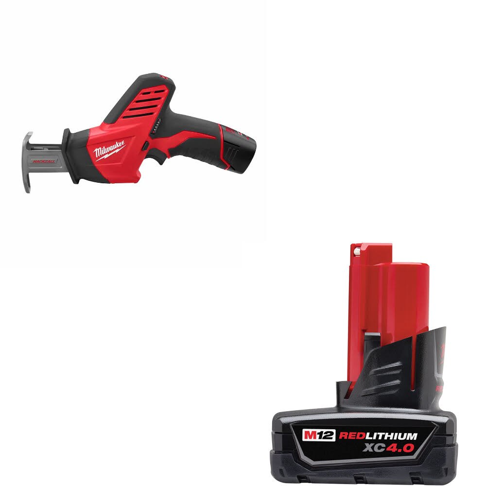 Milwaukee 2420-21 M12 12V Hackzall Saw Kit W/ 48-11-2440 M12 XC4.0 Battery Pack