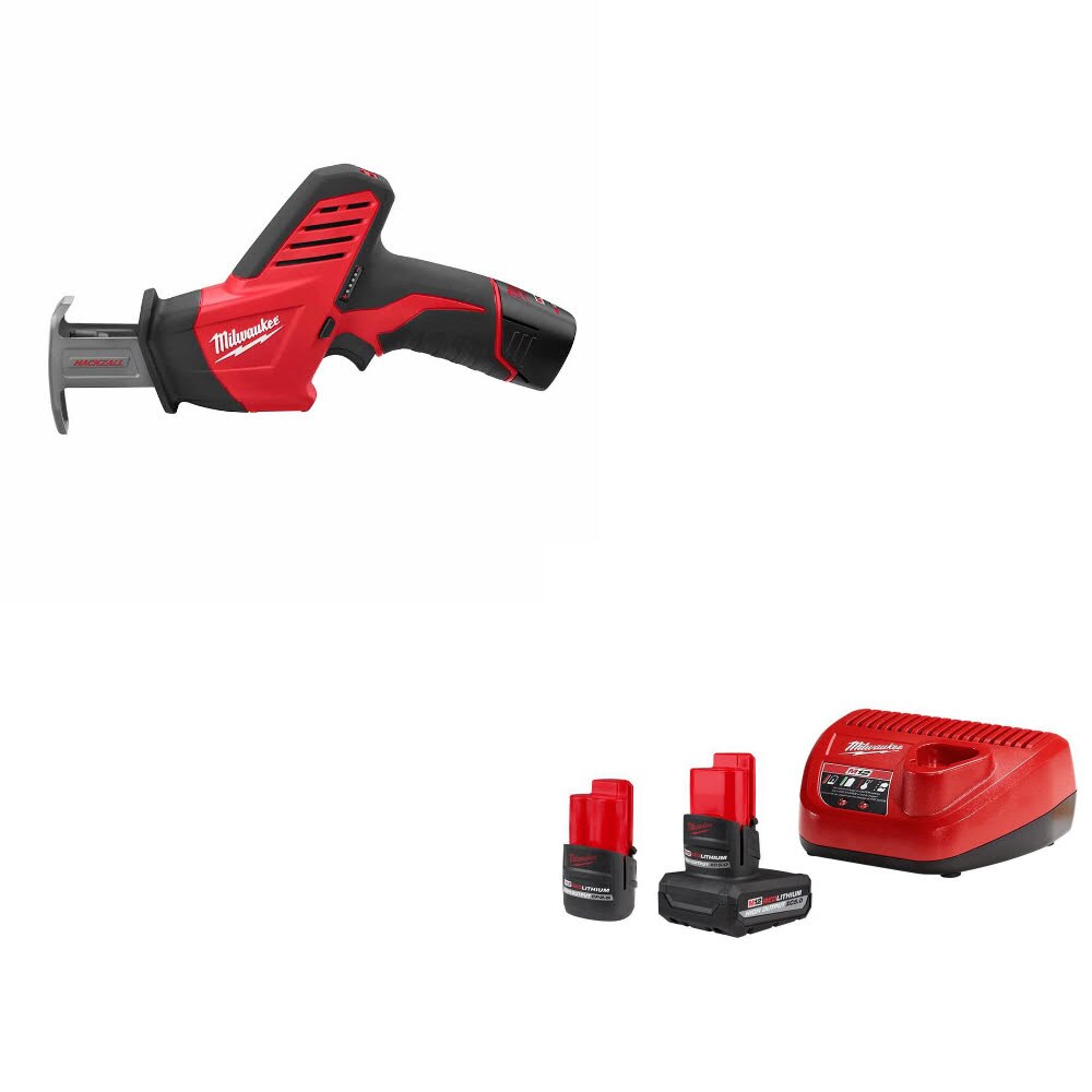 Milwaukee 2420-21 M12 12V Saw Kit W/ 48-59-2452S M12 2-Battery Starter Kit