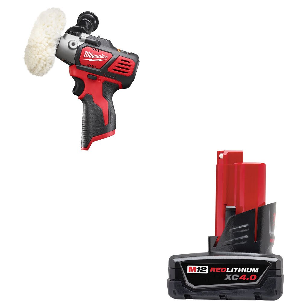 Milwaukee 2438-20 M12 Polisher/Sander W/ 48-11-2440 M12 XC4.0 Battery Pack