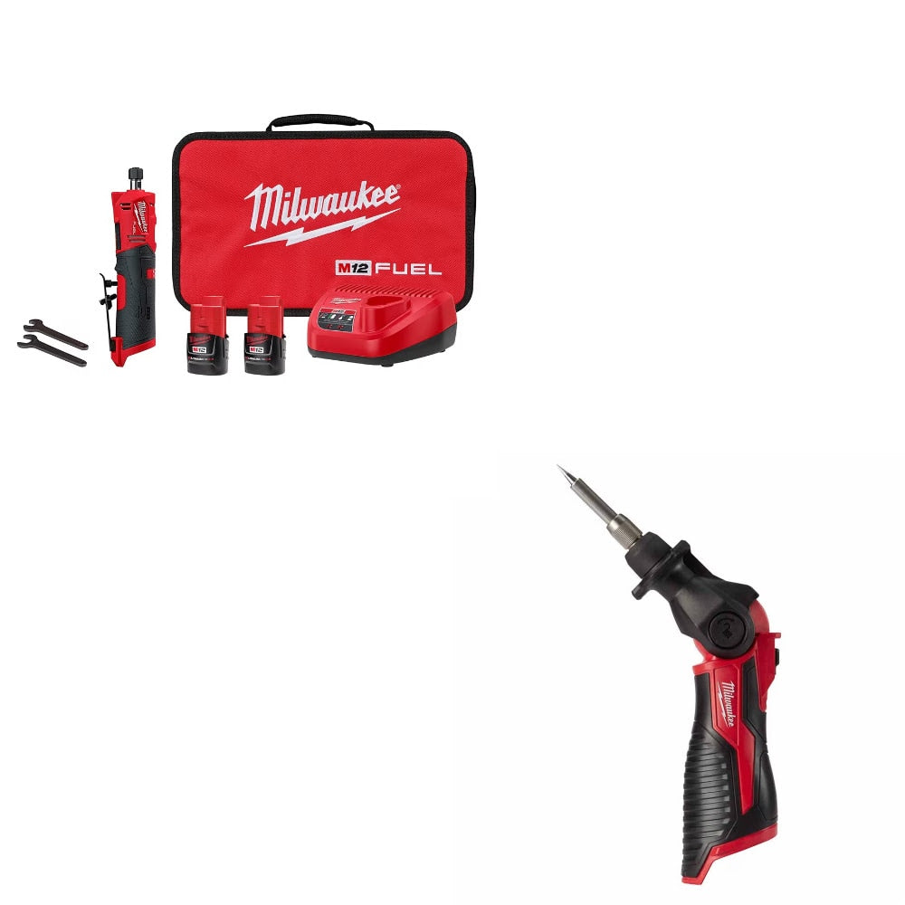 Milwaukee 2486-22 Die Grinder Kit W/ FREE 2488-20 Soldering Iron
