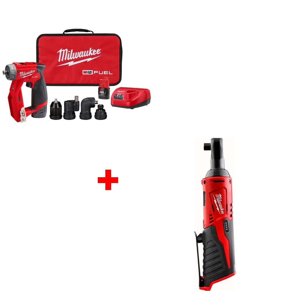Milwaukee 2505-22 M12 FUEL Drill/Driver Kit w/ FREE 2457-20 M12â„¢ 3/8" Ratchet