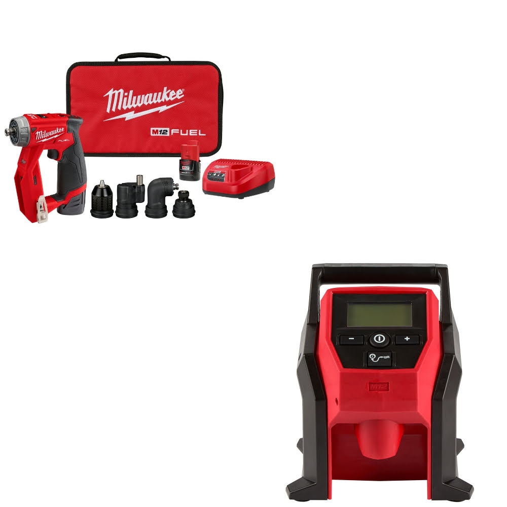 Milwaukee 2505-22 Drill/Driver Kit W/ FREE 2475-20 Inflator