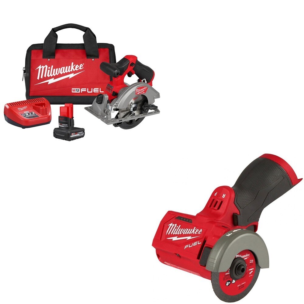 Milwaukee 2521-21HO M12 FUEL 5-3/8" Circular Saw W/ FREE 2522-20 Cut Off Tool