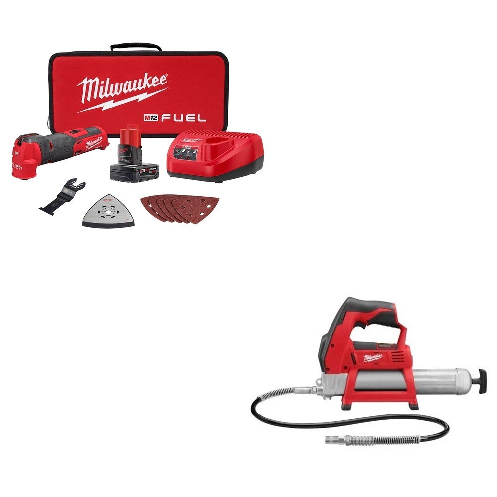 Milwaukee 2526-21XC M12 FUEL Oscillating Multi-Tool W/ FREE 2446-20 Grease Gun