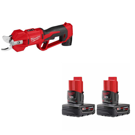 Milwaukee 2534-21 Pruning Shears Kit W/ FREE 48-11-2412 Battery, 2 Pack