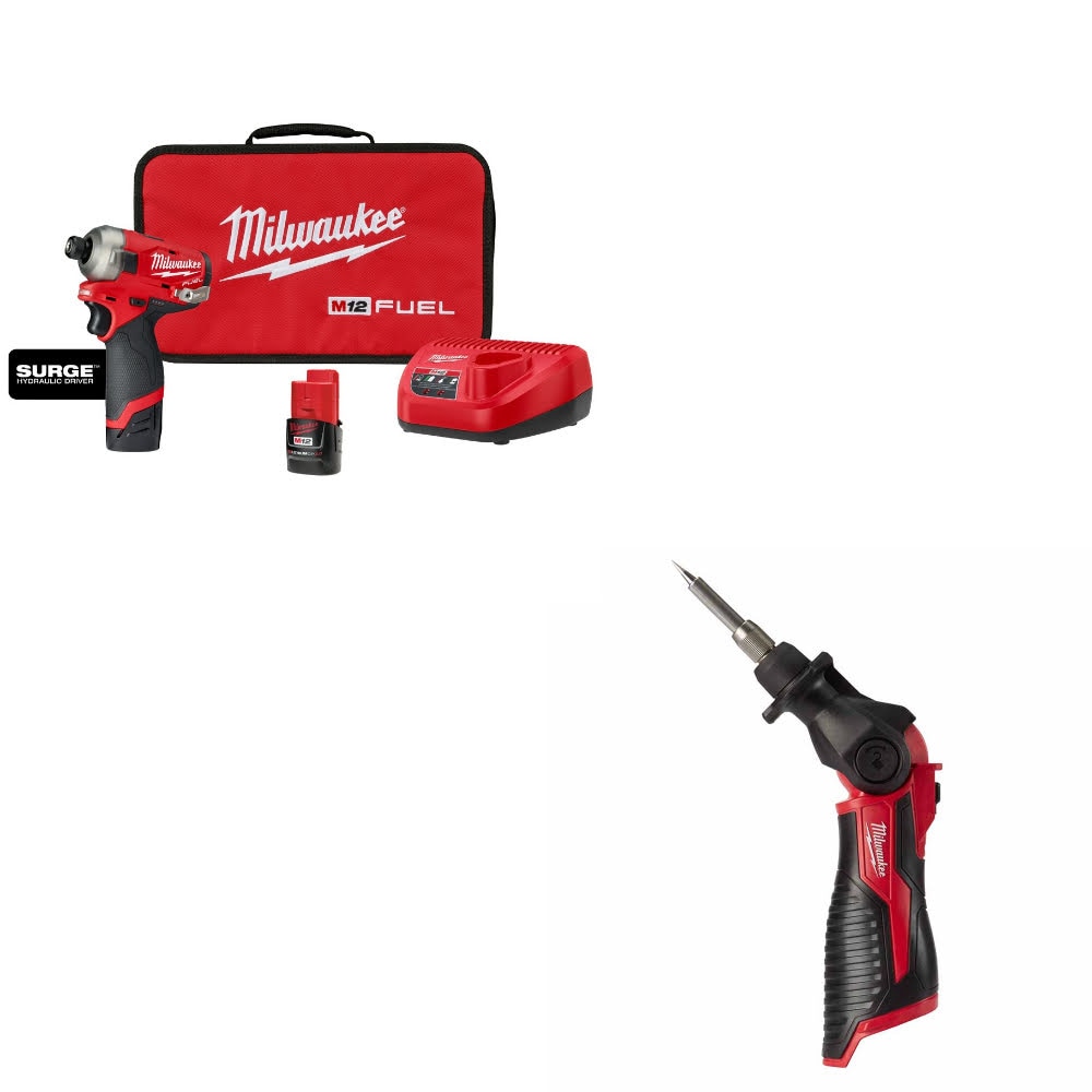 Milwaukee 2551-22 Hydraulic Driver Kit W/ FREE 2488-20 Soldering Iron