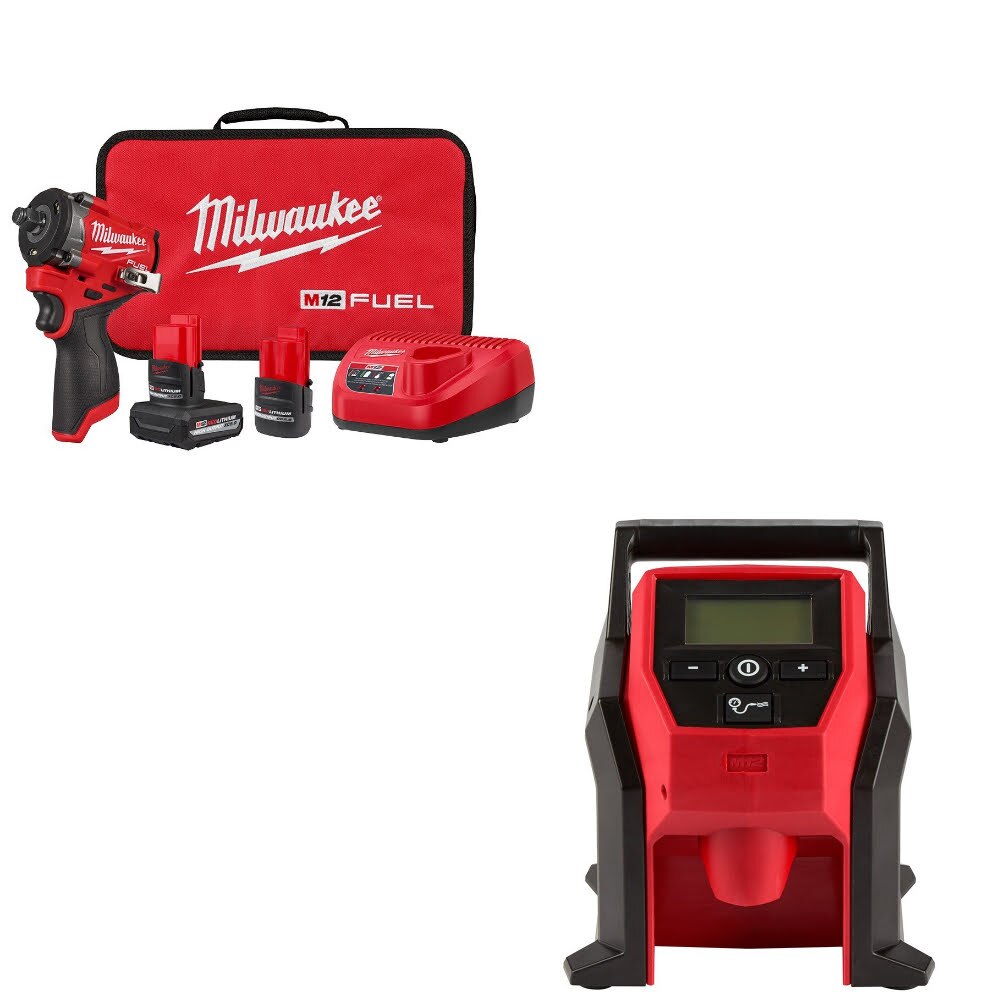 Milwaukee 2563-22 Impact Wrench Kit W/ FREE 2475-20 Inflator