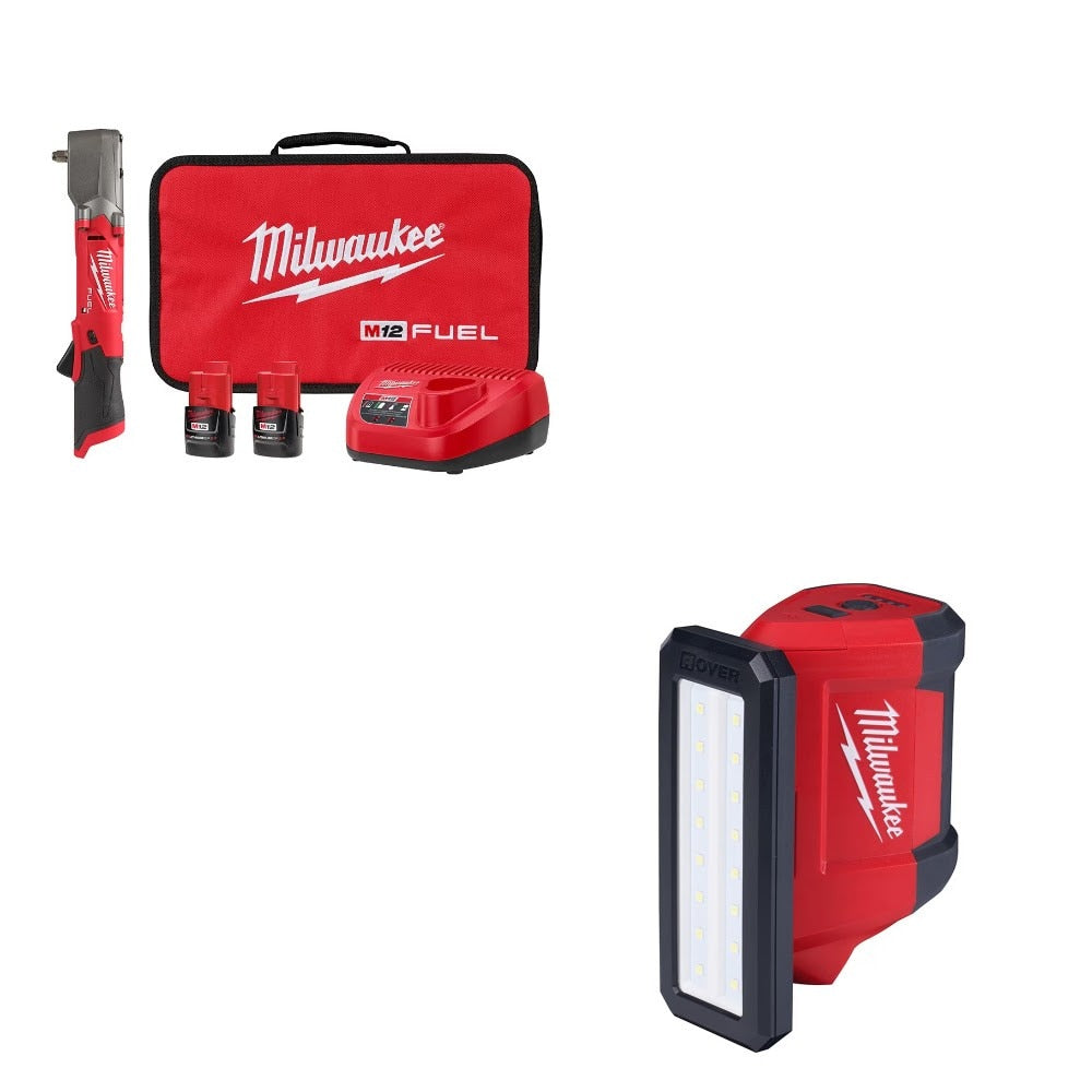 Milwaukee 2564-22 Right Angle Impact Wrench Kit W/ FREE 2367-20 Flood Light