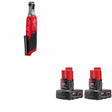 Milwaukee 2566-20 Ratchet Kit W/ FREE 48-11-2412 Battery, 2 Pack