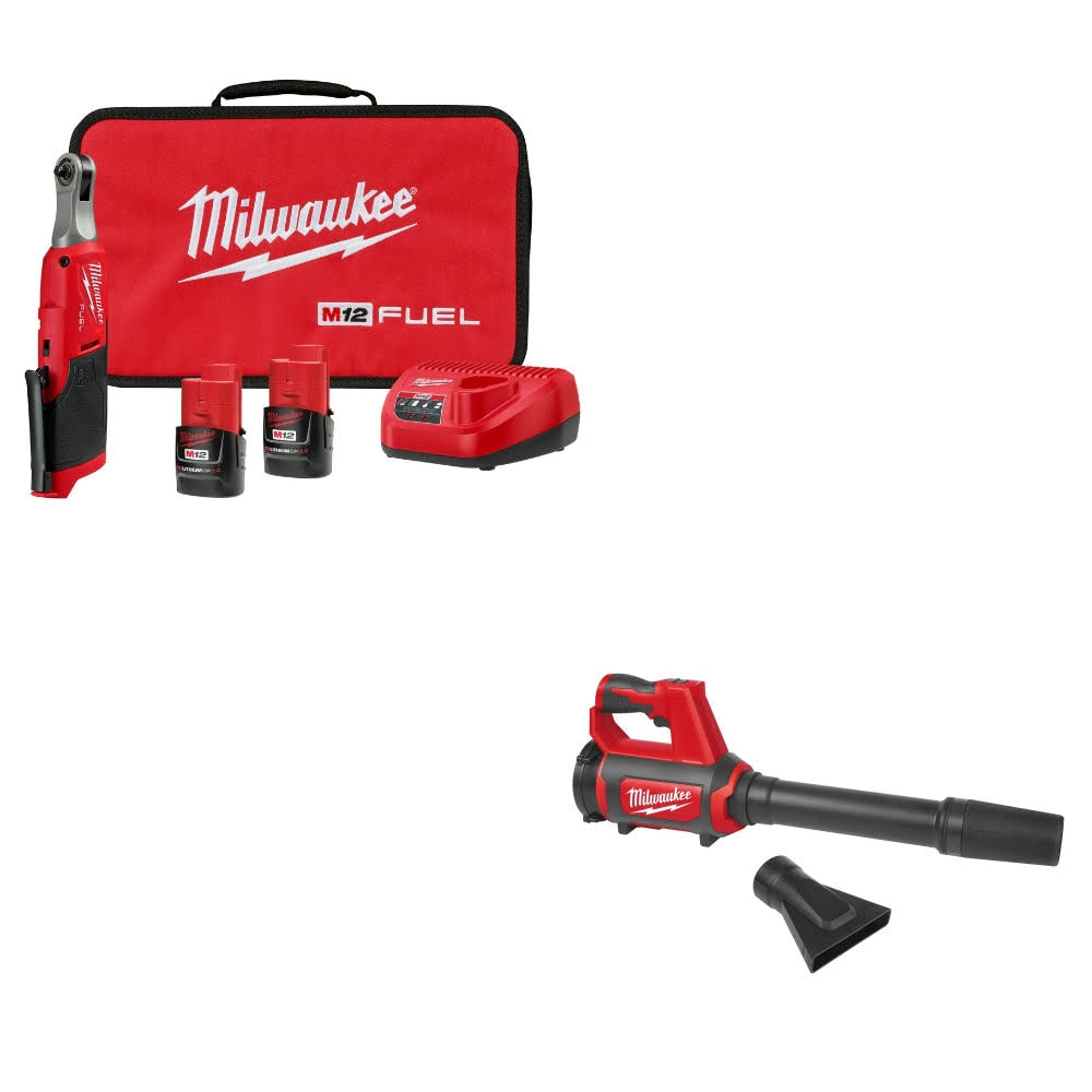 Milwaukee 2566-22 High Speed Ratchet Kit W/ FREE 0852-20 Spot Blower