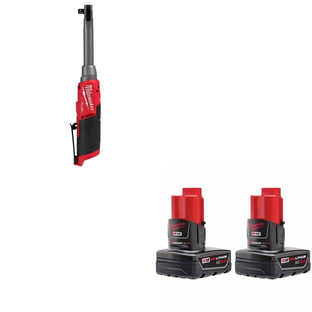 Milwaukee 2569-20 Ratchet Kit W/ FREE 48-11-2412 Battery, 2 Pack