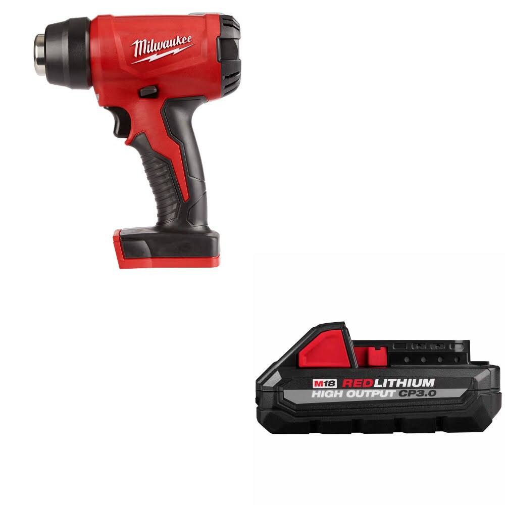 Milwaukee 2688-20 M18 Heat Gun, Bare Tool W/ 48-11-1835 M18 CP3.0 Battery