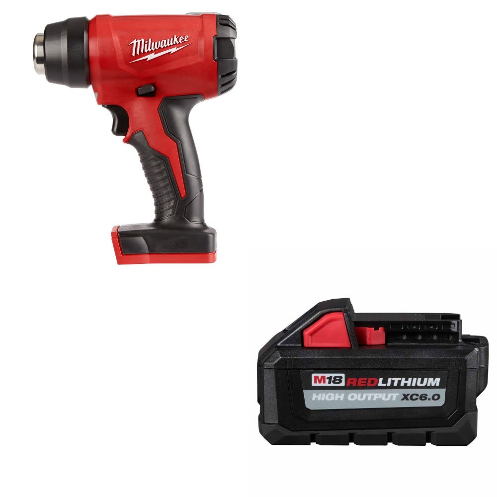 Milwaukee 2688-20 M18 Heat Gun, Bare Tool W/ 48-11-1865 M18 XC6.0 Battery Pack