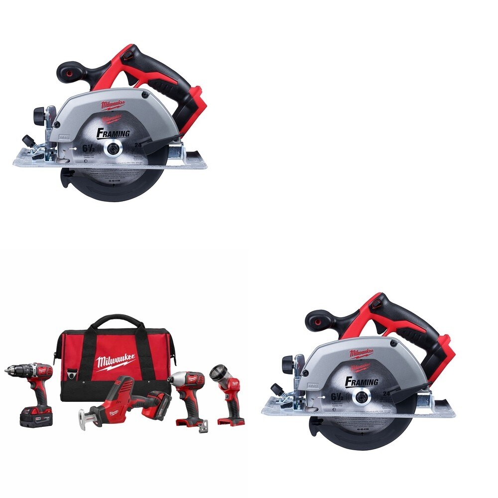 Milwaukee 2695-24 M18 4-Tool Combo W/ FREE (2) 2630-20 6-1/2" Circular Saw