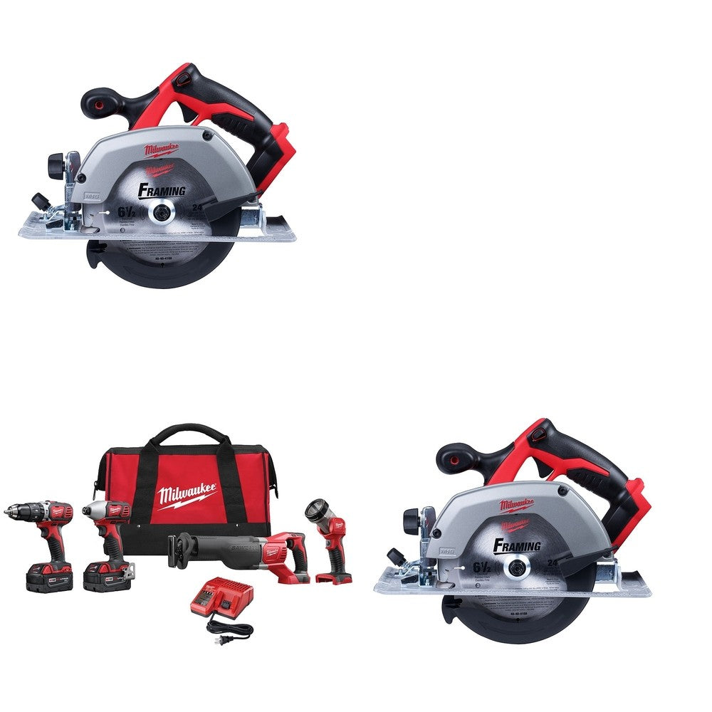 Milwaukee 2696-24 M18 Combo W/ FREE (2) 2630-20 6-1/2" Circular Saw