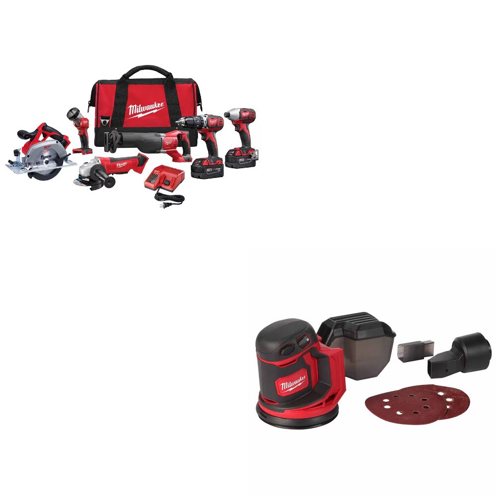 Milwaukee 2696-26 Combo Kit W/ FREE 2648-20 Orbit Sander
