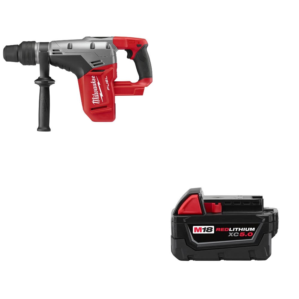 Milwaukee 2717-20 M18 FUEL Rotary Hammer W/ 48-11-1850 M18 XC5.0 Battery Pack
