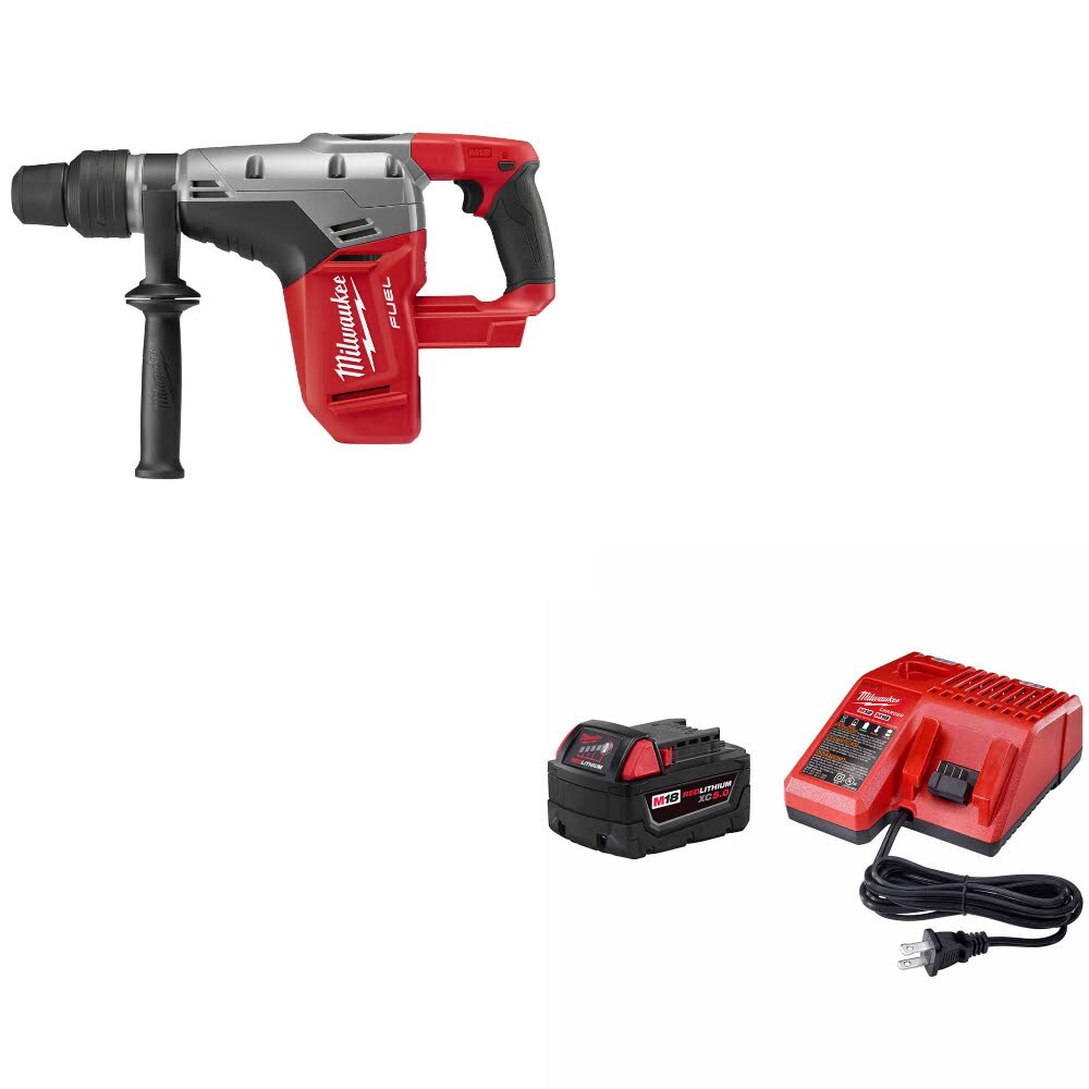 Milwaukee 2717-20 M18 FUEL Rotary Hammer W/ 48-59-1850 M18 XC5.0 Starter Kit