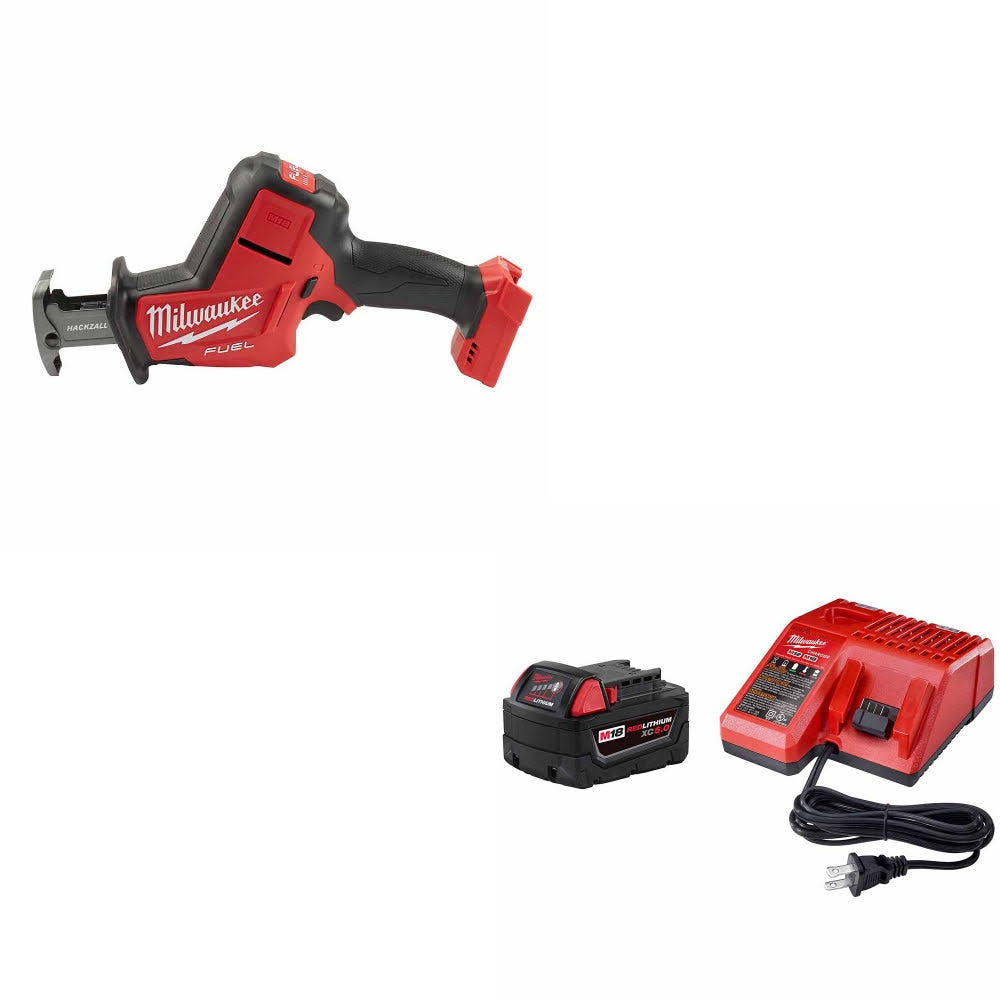Milwaukee 2719-20 M18 FUEL Hackzall, Bare W/ 48-59-1850 M18 XC5.0 Starter Kit