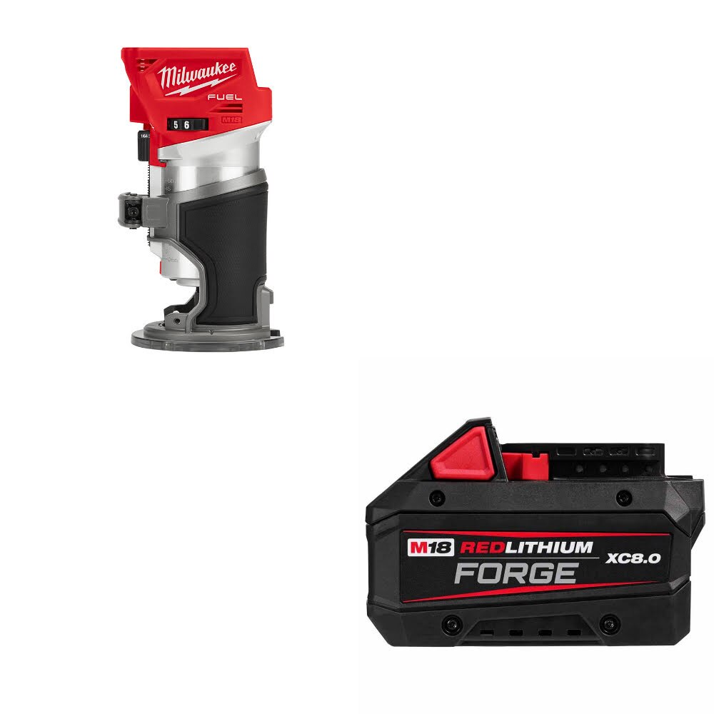 Milwaukee 2723-20 M18 FUEL Router, Bare W/ 48-11-1881 M18 XC8.0 Battery Pack