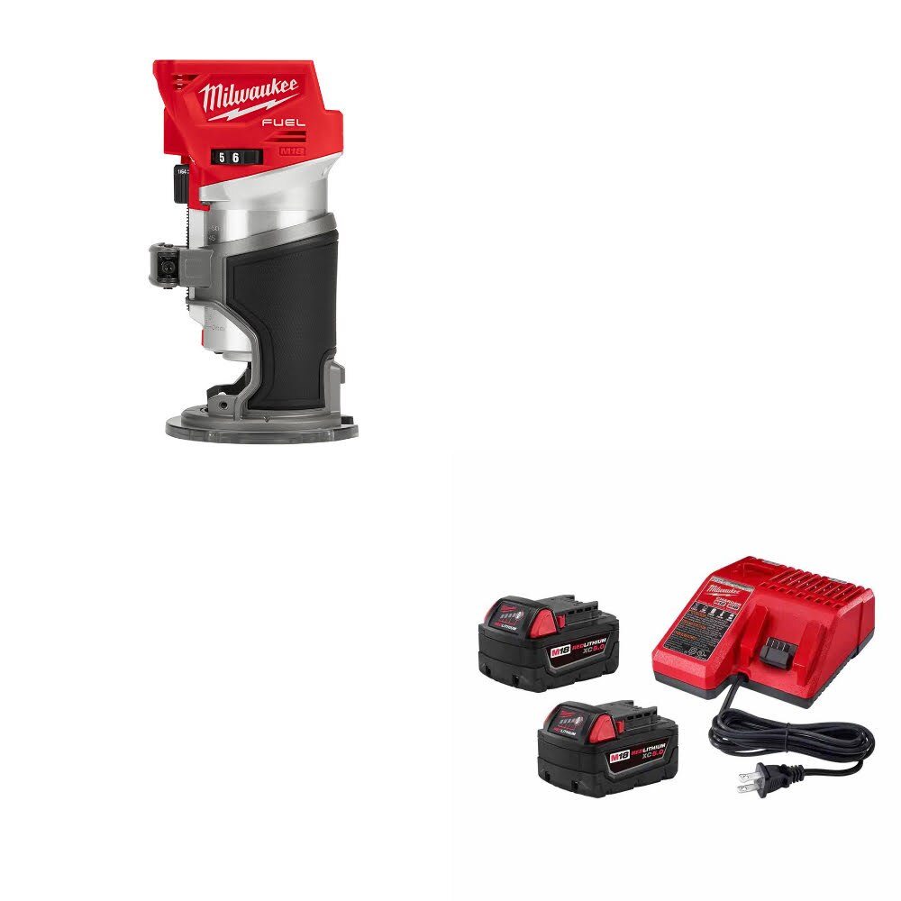 Milwaukee 2723-20 M18 FUEL Router, Bare Tool W/ 48-59-1852B M18 18V Starter Kit