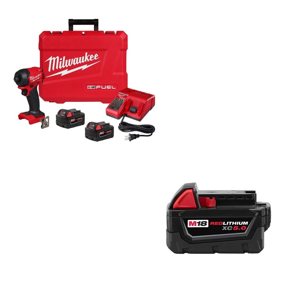 Milwaukee 2761-22 Hydraulic Driver Kit W/ FREE 5.0Ah Battery