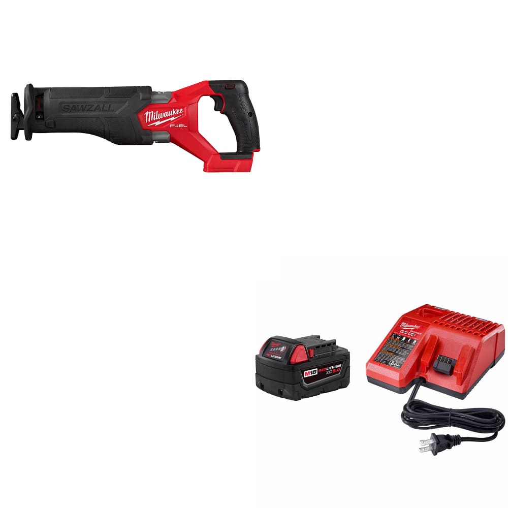 Milwaukee 2821-20 M18 FUEL Recip Saw W/ 48-59-1850 M18 XC5.0 Starter Kit