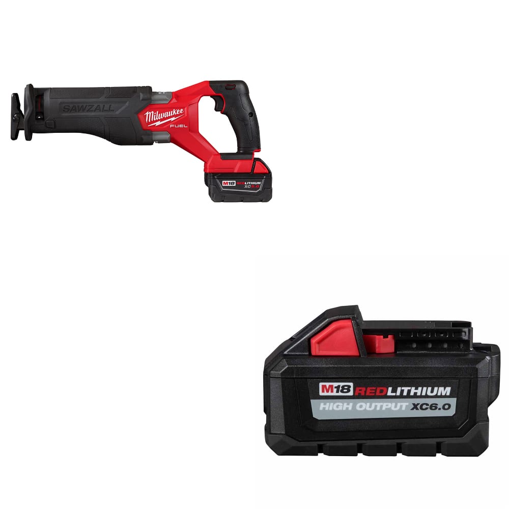 Milwaukee 2821-21 M18 FUEL Recip Saw Kit w/ FREE 48-11-1865 M18 Battery Pack