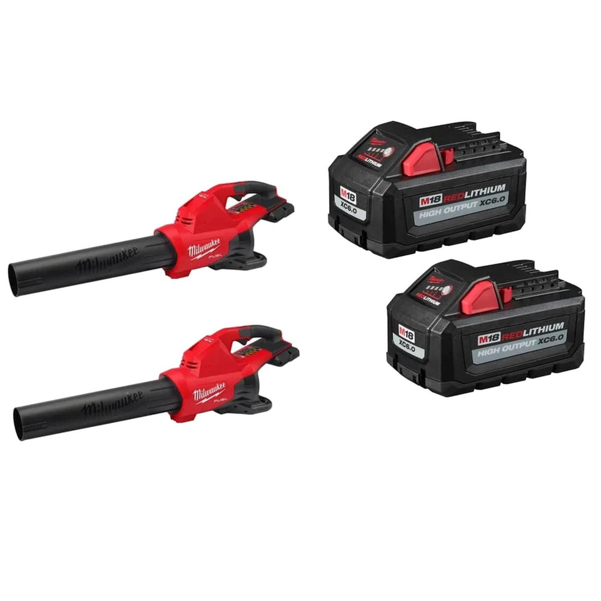 Milwaukee 2824-20 M18 FUEL Blower, 2 Pack W/ FREE 48-11-1862 M18 Battery-2Pk