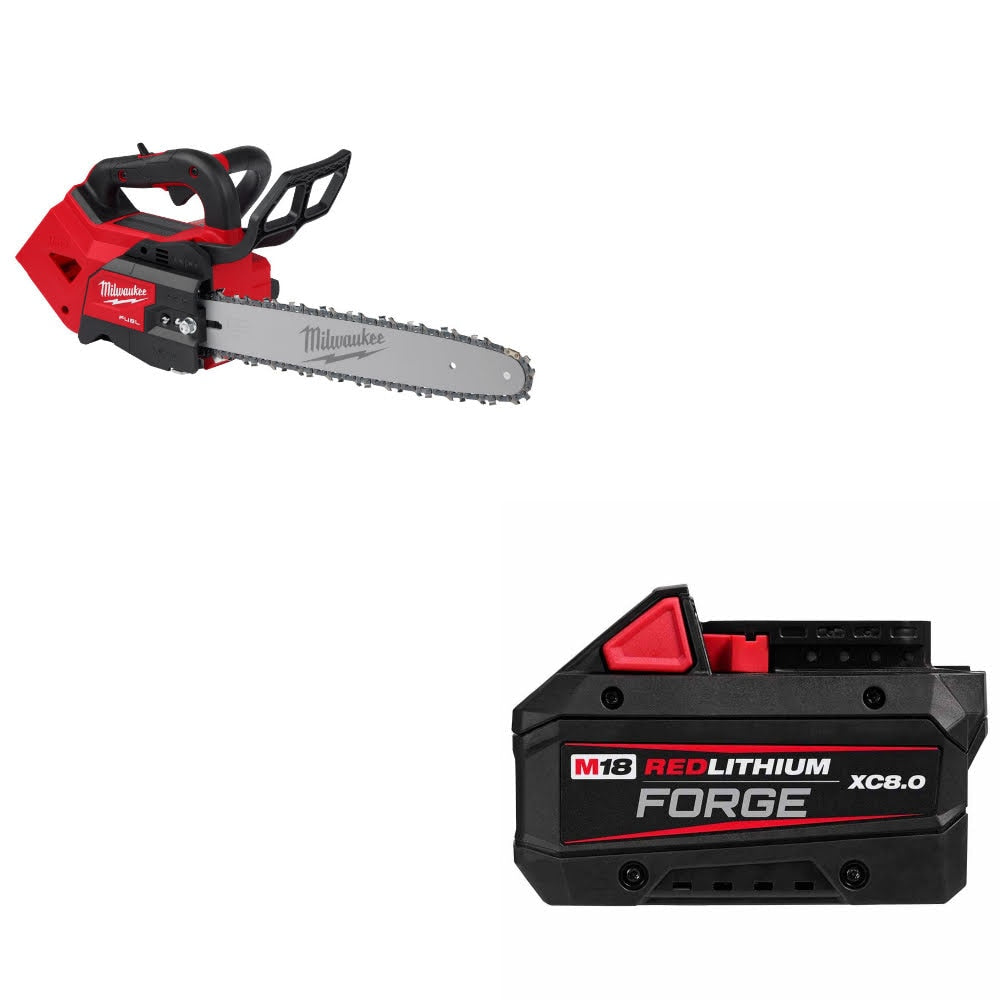 Milwaukee 2826-20T M18 FUEL 14" Chainsaw W/ 48-11-1881 M18 XC8.0 Battery Pack