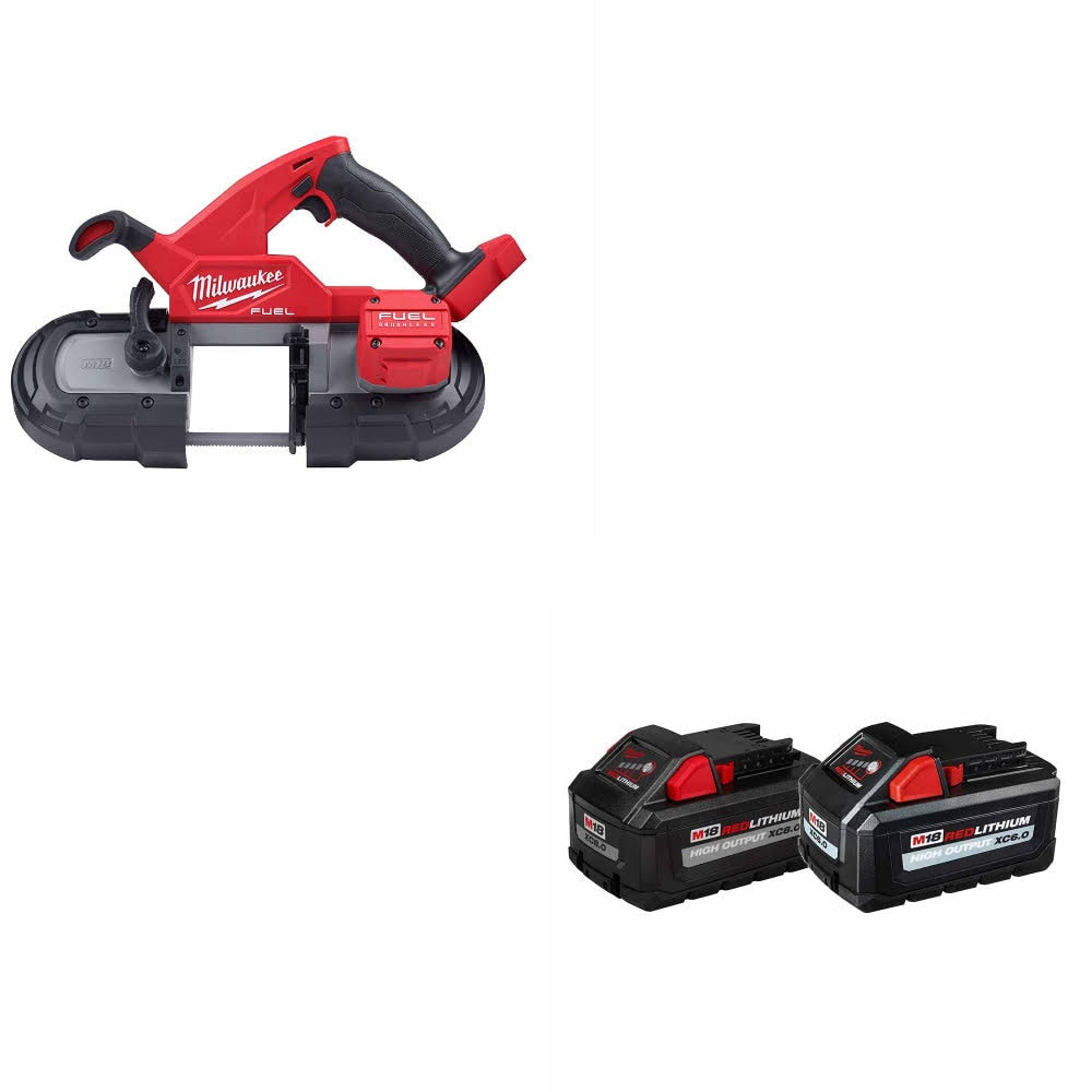Milwaukee 2829-20 M18 FUEL Band Saw, Bare W/ 48-11-1868 M18 18V Battery, 2 Pack