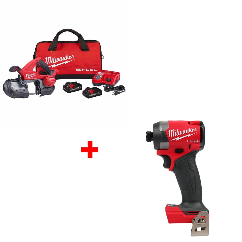 Milwaukee 2829-22 M18 FUEL Band Saw Kit w/ FREE 2953-20 M18 Hex Impact Driver