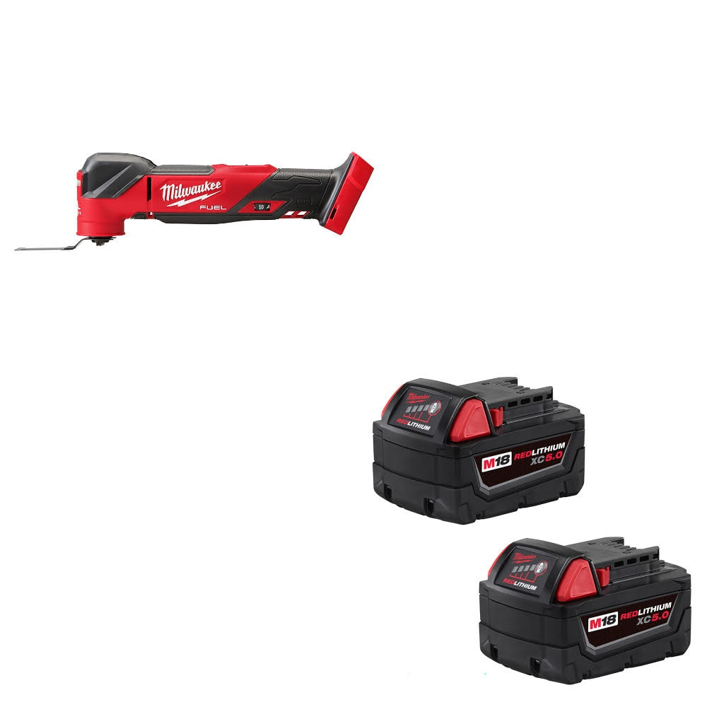 Milwaukee 2836-20 M18 FUEL Multi-Tool, Bare W/ 48-11-1852 M18 XC5.0 Battery, 2Pk