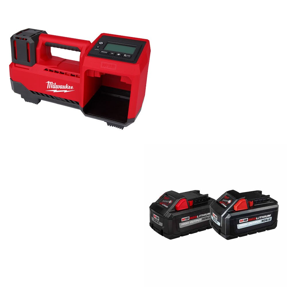 Milwaukee 2848-20 M18 Tire Inflator, Bare W/ 48-11-1868 M18 18V Battery, 2 Pack