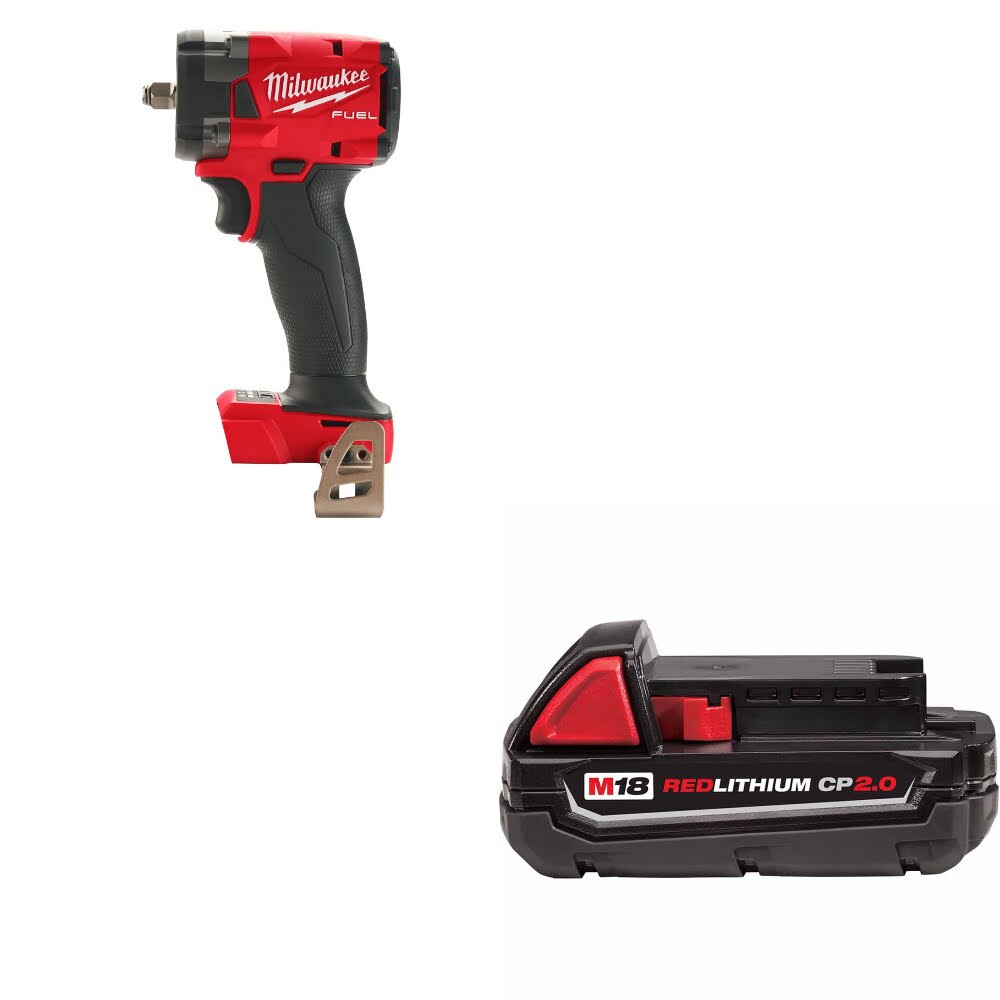 Milwaukee 2854-20 M18 FUEL 3/8" Impact Wrench W/ 48-11-1820 M18 2.0 Battery Pack