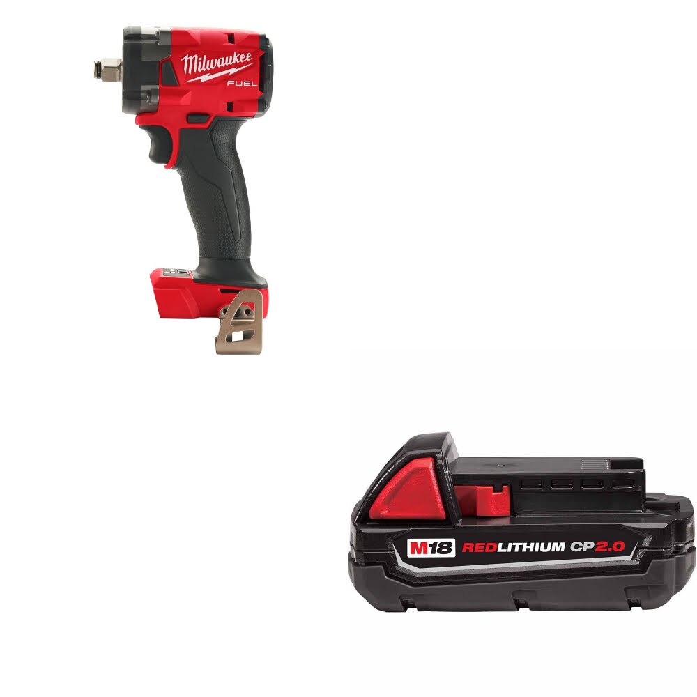 Milwaukee 2855-20 M18 FUEL 1/2" Impact Wrench W/ 48-11-1820 M18 Battery Pack