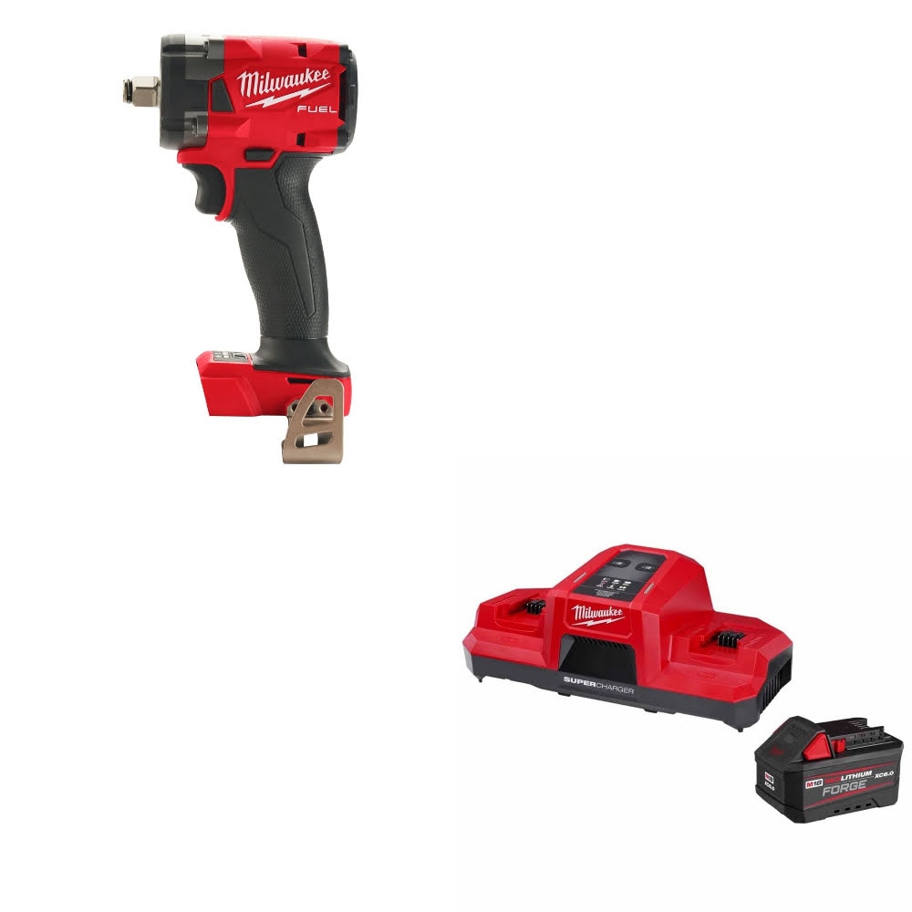 Milwaukee 2855-20 M18 FUEL 1/2" Impact Wrench W/ 48-59-1861 M18 18V Starter Kit