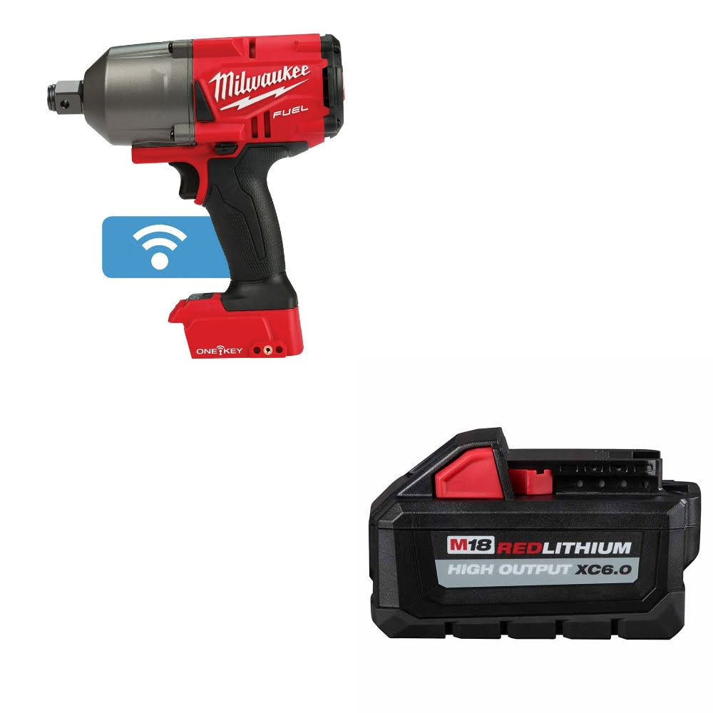 Milwaukee 2864-20 M18 FUEL Impact Wrench 3/4" W/ 48-11-1865 M18 XC6 Battery Pack