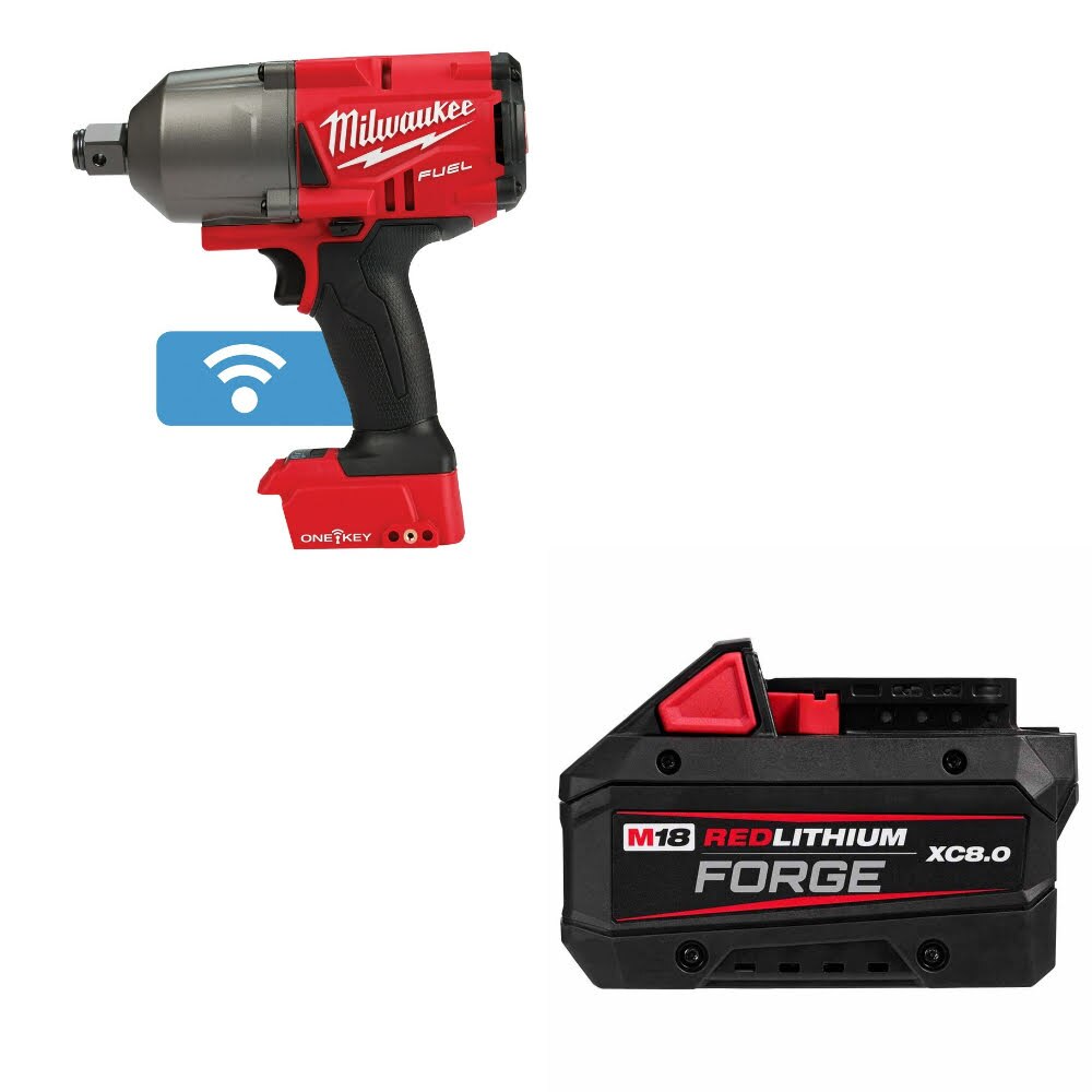 Milwaukee 2864-20 M18 FUEL Impact Wrench 3/4" W/ 48-11-1881 M18 XC8 Battery Pack