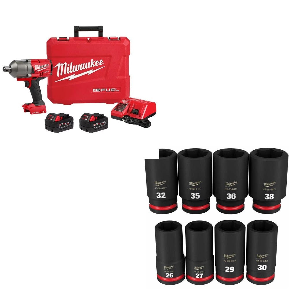 Milwaukee 2864-22R High Torque Impact Wrench Kit W/ FREE Socket Set