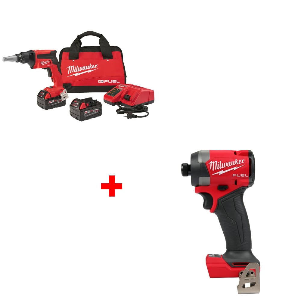 Milwaukee 2866-22 M18 FUEL Screw Gun Kit w/ FREE 2953-20 M18 Hex Impact Driver
